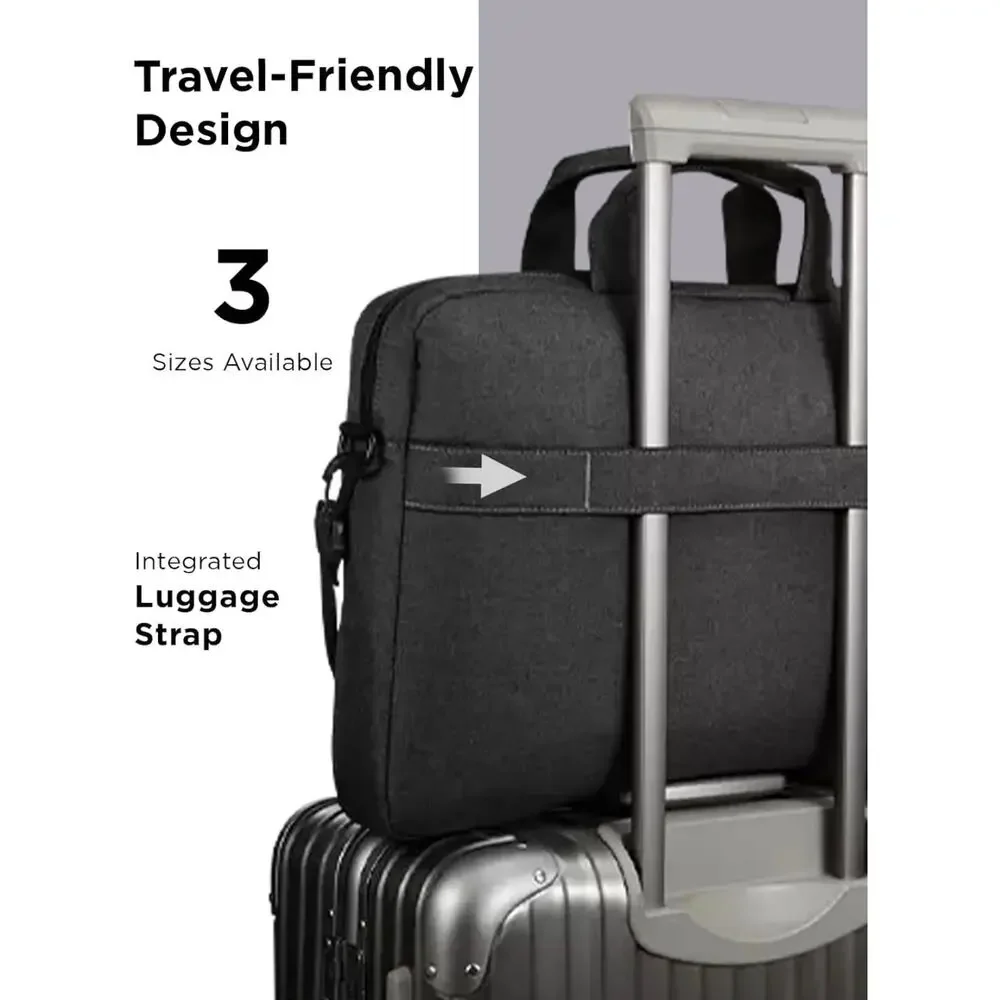 Lenovo 12in Laptop Bag T210 Grey Black Messenger Shoulder Bag Water-Repellent